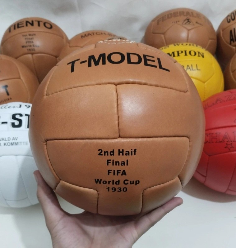 Historical Leather soccer ball set 11 pcs FIFA world cup 1930 to 1966 size 5 gallery