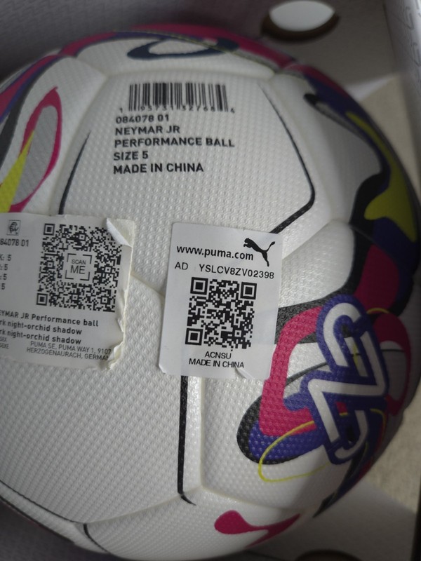 NEW Puma Neymar JR Performance White Size 5 Soccer Ball 084078 gallery