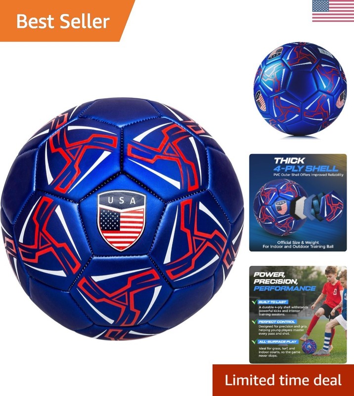 High-Performance Faux Leather Soccer Ball – Sizes 4 & 5 – Ideal for All Players