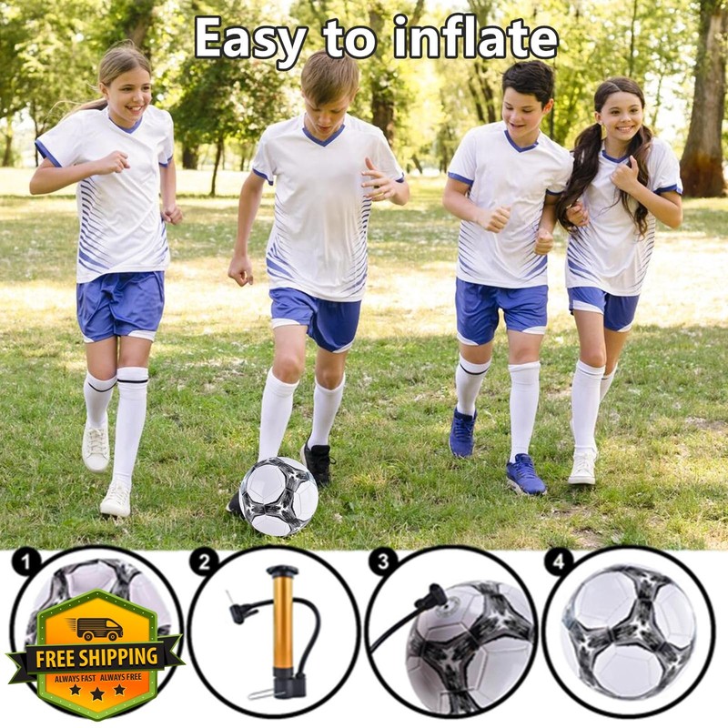 ELKCIP Soccer Balls Gray Size 4 gallery