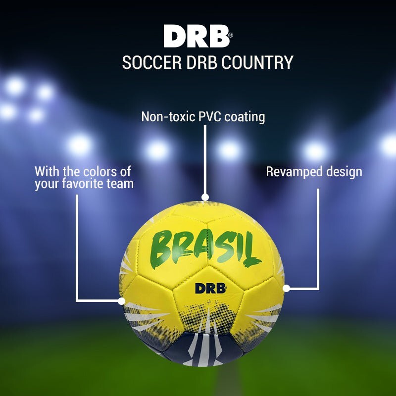 DRB DRIBBLING Training Soccer Ball Countries Barasil Sz 5 Machine Sewed Durable gallery