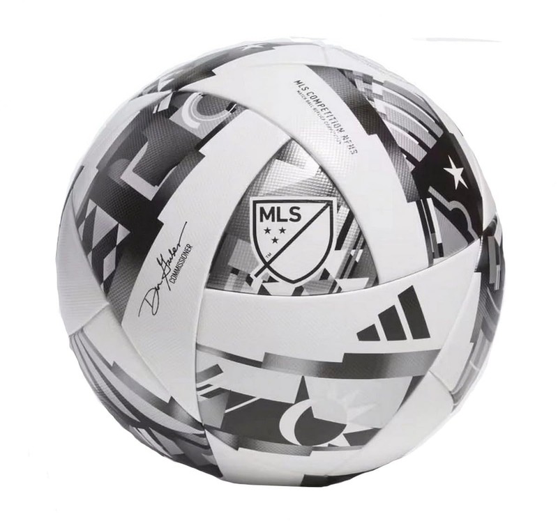 adidas MLS Competition Match Ball 4, White/Black/Silver Metallic gallery