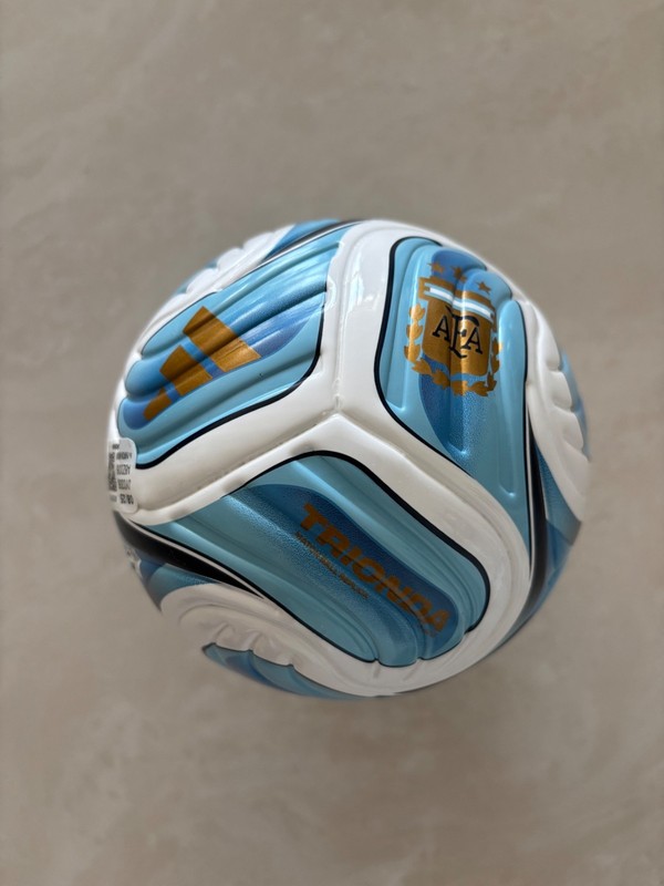 SOCCER BALL-ADIDAS-SIZE 1 MINI-TRIONDA-ARGENTINA LOGO-BLUE&WHITE-NEW-