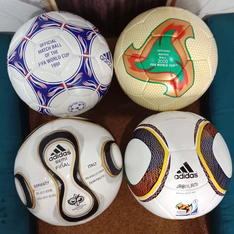 Retro Classic Soccer Balls Set 1998 2002 2006 2010 Vintage Footballs Pack of 4 gallery
