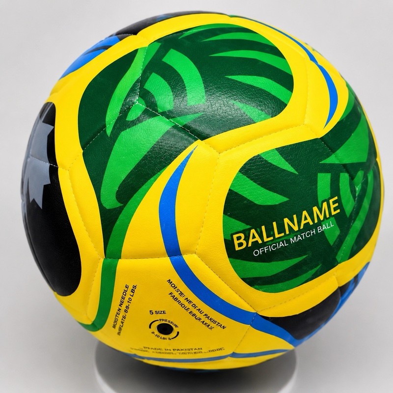 Brazil Inspired Soccer Ball Size 5 Style Football Ball