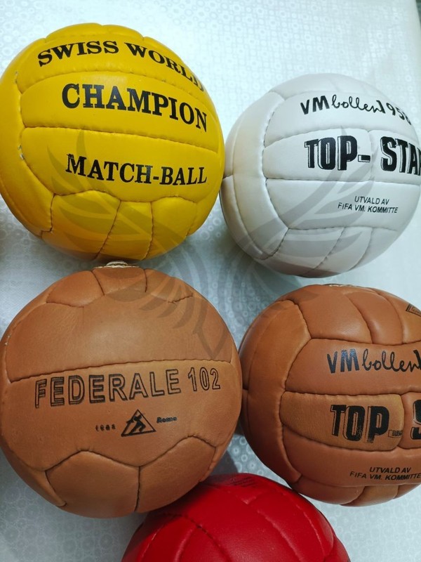 Historical Soccer ball set 11 pcs FIFA World Cup 1930 to 1966 in Leather size 1 gallery
