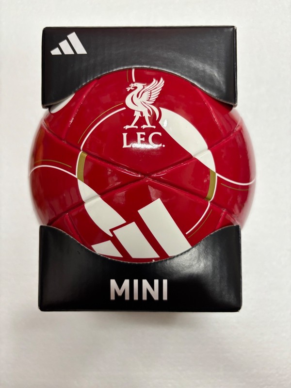 SOCCER BALL-ADIDAS-SIZE 1 MINI-LIVERPOOL FC-RED & WHITE IN COLOR-NEW-IN THE BOX-