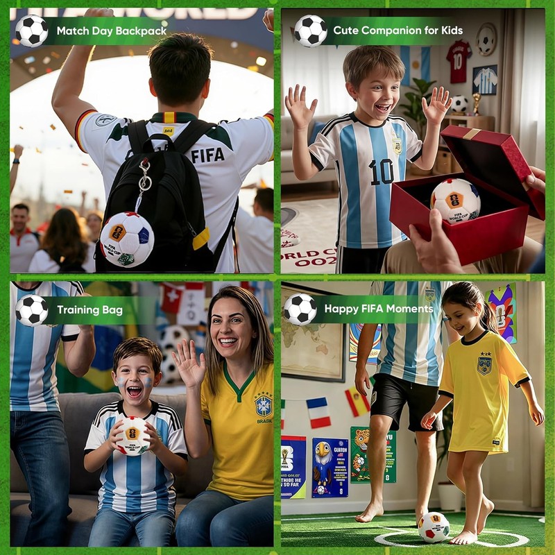 FIFA 2026 Mini Soccer Ball Plush Keychain 4.72 Inch MESUCA gallery