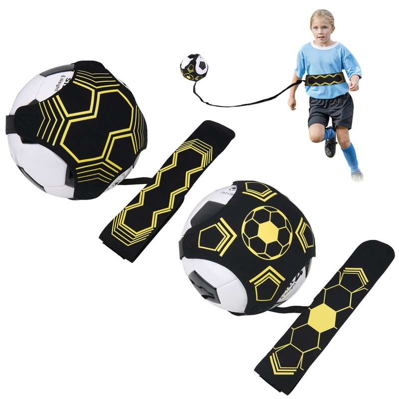 Soccer/Volleyball/Rugby Trainer,2PCS Training Equipment Aid Football Kick Thr…