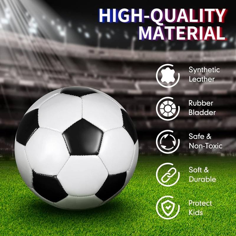 4 Fun and Portable Soccer Balls with Pump - Outdoor & Indoor Sports for All Ages gallery