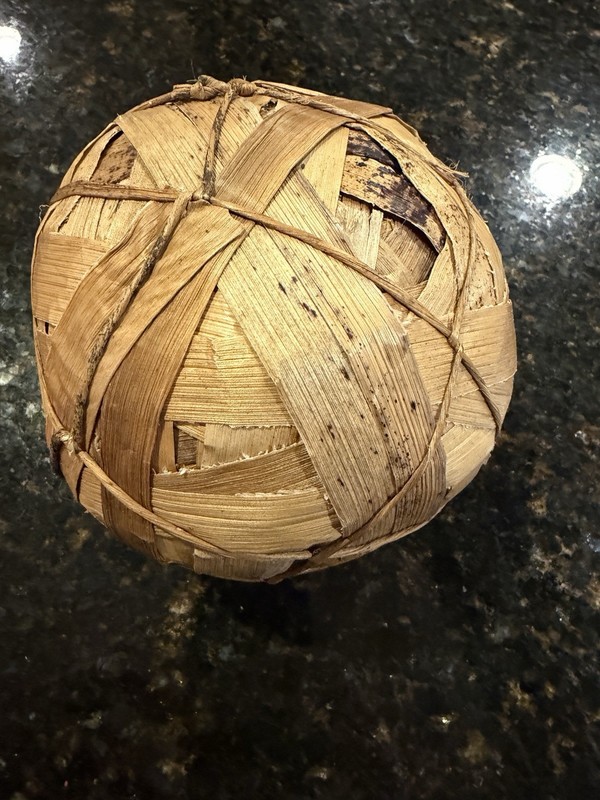 Banana Fiber Soccer Ball – Handmade Folk Art / Ethnic Decor / Soccer