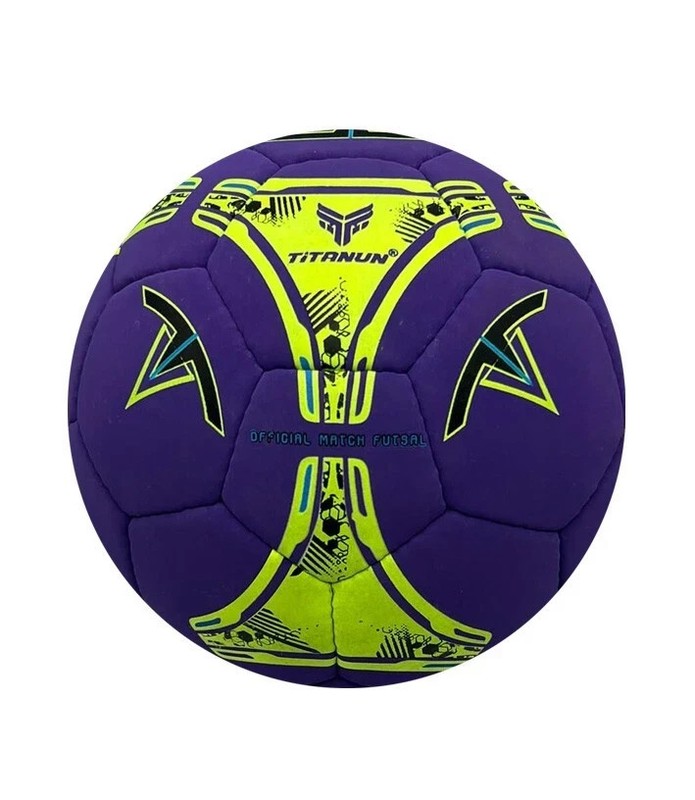 TITANUN IMPERIO FUTSAL SIZE 4 PREMIUM A+ QUALITY PURPLE AND YELLOW