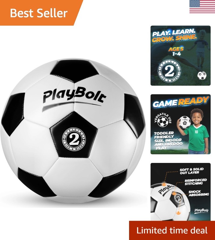 All-Weather Durable Soccer Ball Size 2 for Kids with Pump – Learn & Play Safely