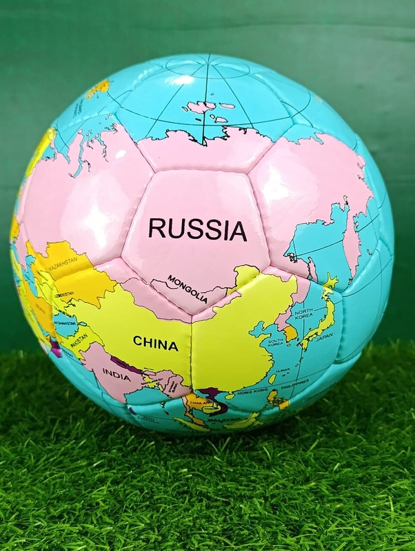 World Map Printed Hand Stitched Size 5 Soccer Ball gallery