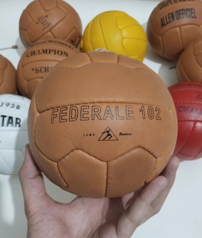 Historical Mini Balls Set 7 Pcs FIFA World Cup 1930 to 1966 100% Leather Size 1 gallery