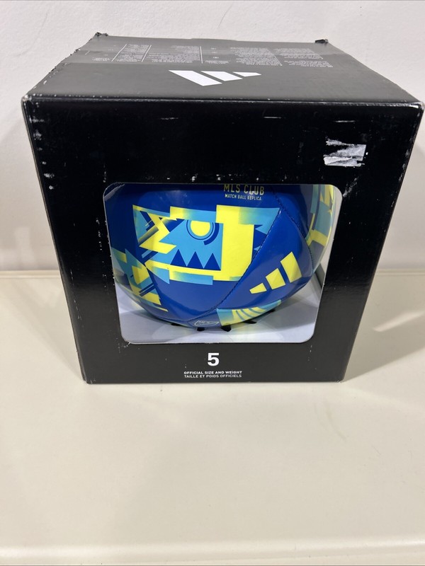Adidas „MLS 24 Club Ball Glow Blue / Samba Blue / Solar Yellow Size 5“ NEW