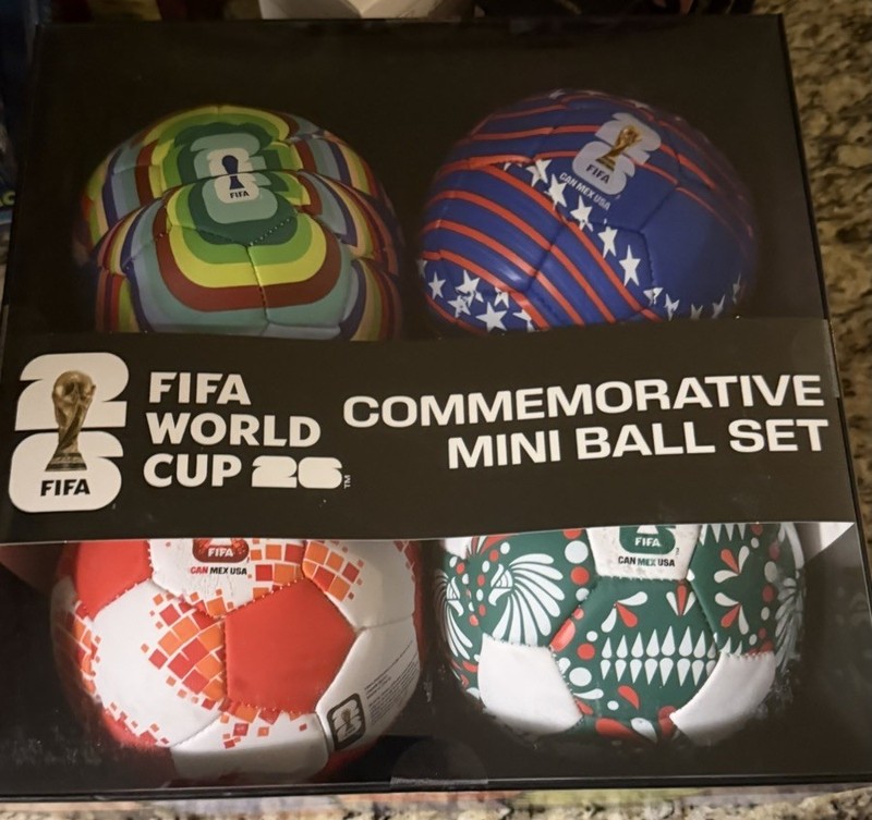 FIFA World Cup 2026 Commemorative Mini Ball Set 4 Pack Limited Usa Soccer