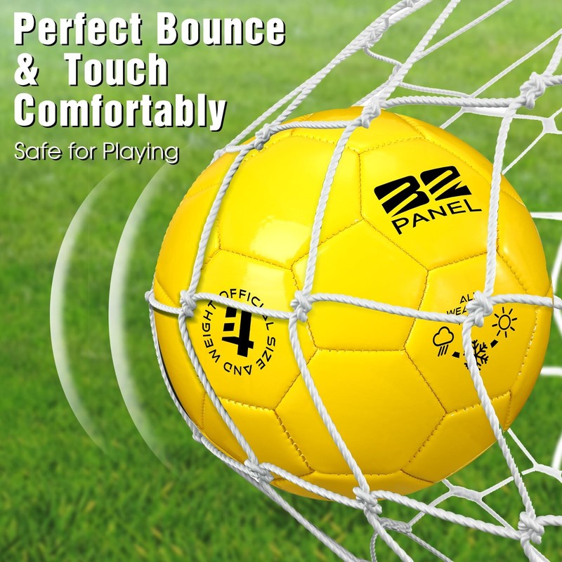 Shappy 2 Pcs Soccer Balls Bulk with Pump Mesh Bag Size 3 4 5 Indoor Outdoor Colo gallery