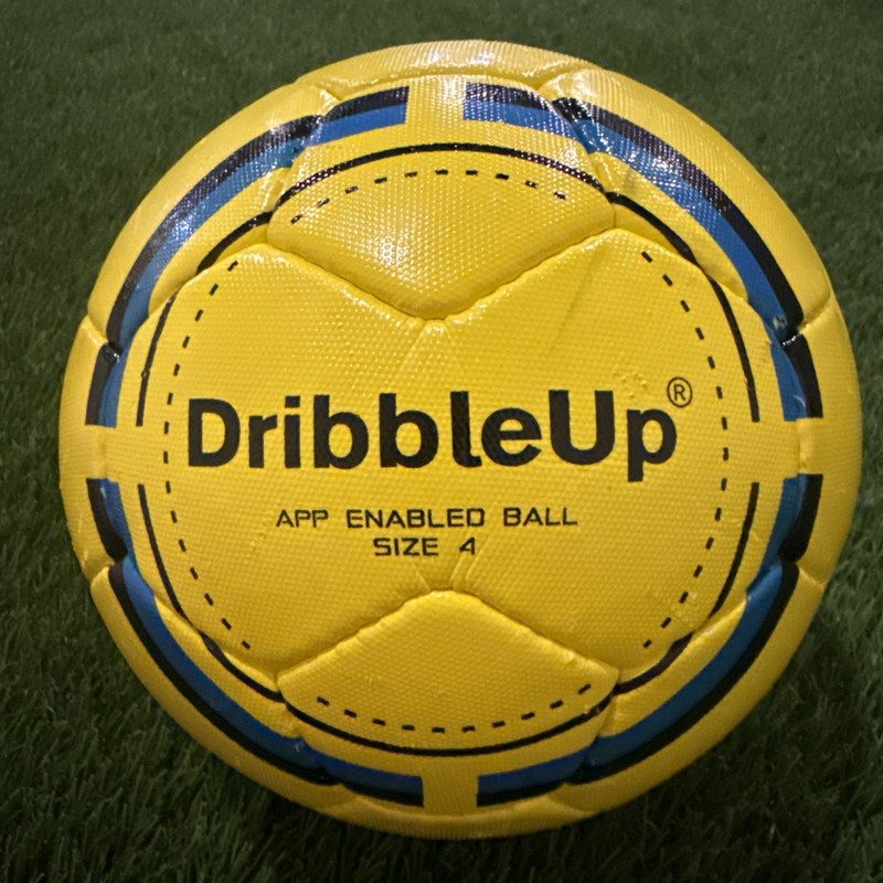 DribbleUp App Enabled Soccer Training Ball Size 4 | Tested | Inflates/Holds Air