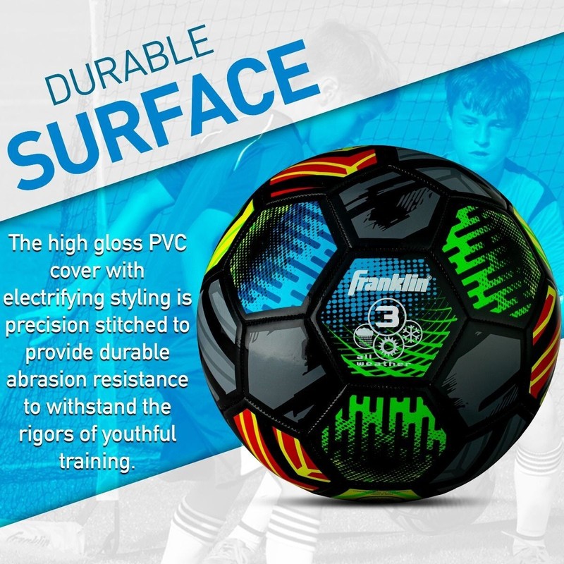 Franklin Mystic Competition Soccer Ball Black Size 3