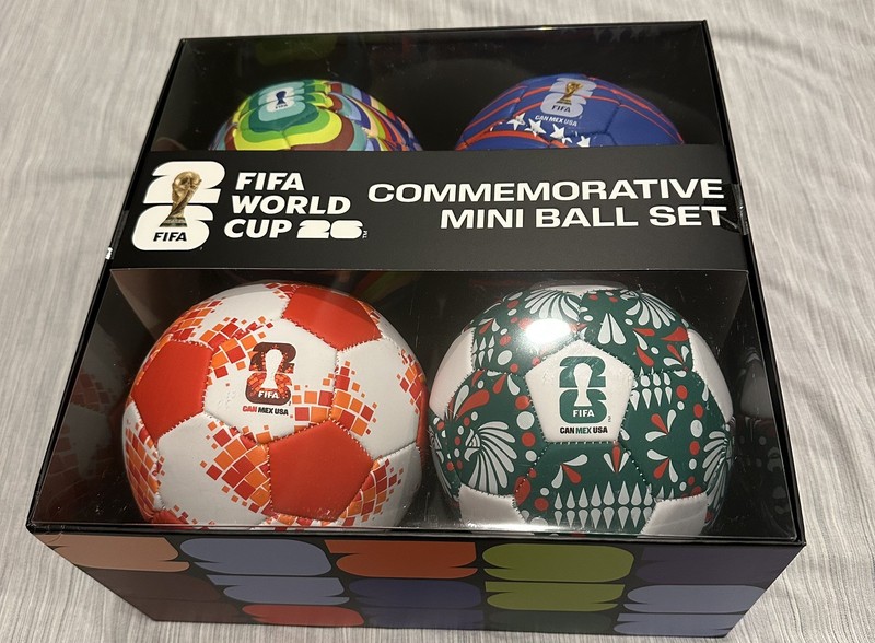 FIFA World Cup 2026 Commemorative Mini Ball Set 4 Pack CAN MEX USA NEW Holiday