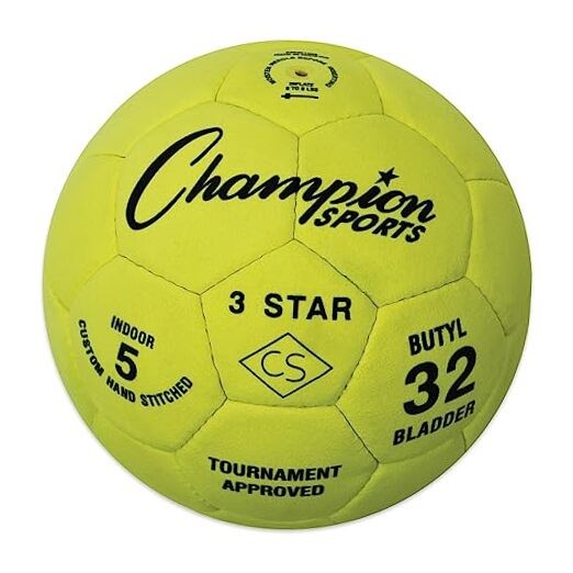 3 Star Indoor Official Size 5 Soccer Ball with Custom Suede Cover