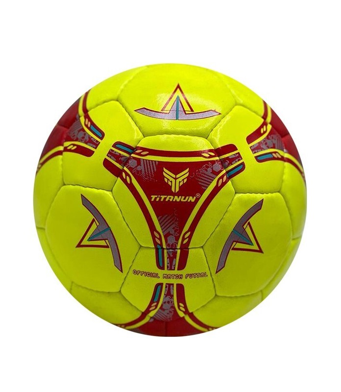 TITANUN IMPERIO FUTSAL SIZE 4 PREMIUM A+ QUALITY YELLOW AND RED