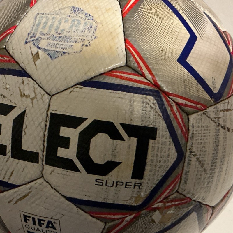 Select Super Soccer Ball FIFA Quality Hand Stitched Size 5 White Red Blue Silver