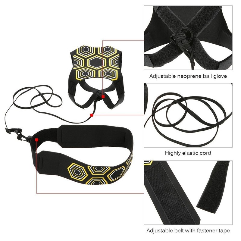 Football Kick Trainer Soccer Training Aids Hands Free Throw Sole Practice Equipm gallery
