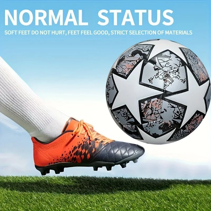 Size 5 Unisex Soccer Ball - Durable Machine-Sewn Wear-Resistant PU Leather gallery