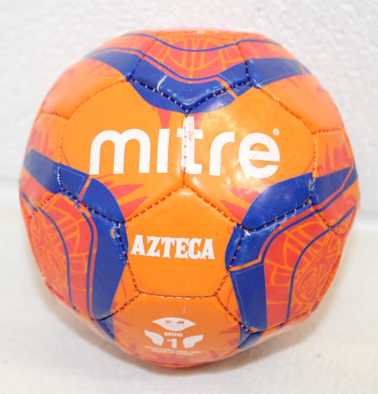 Genuine Mitre Blue & Orange AZTECA Size 1 Soccer Ball Futball Football Training