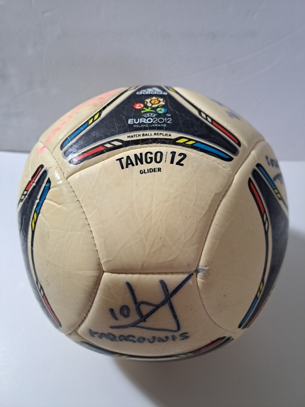Autographed By Greece Players Adidas UEFA Euro 2012 Tango 12 Match Ball Replica