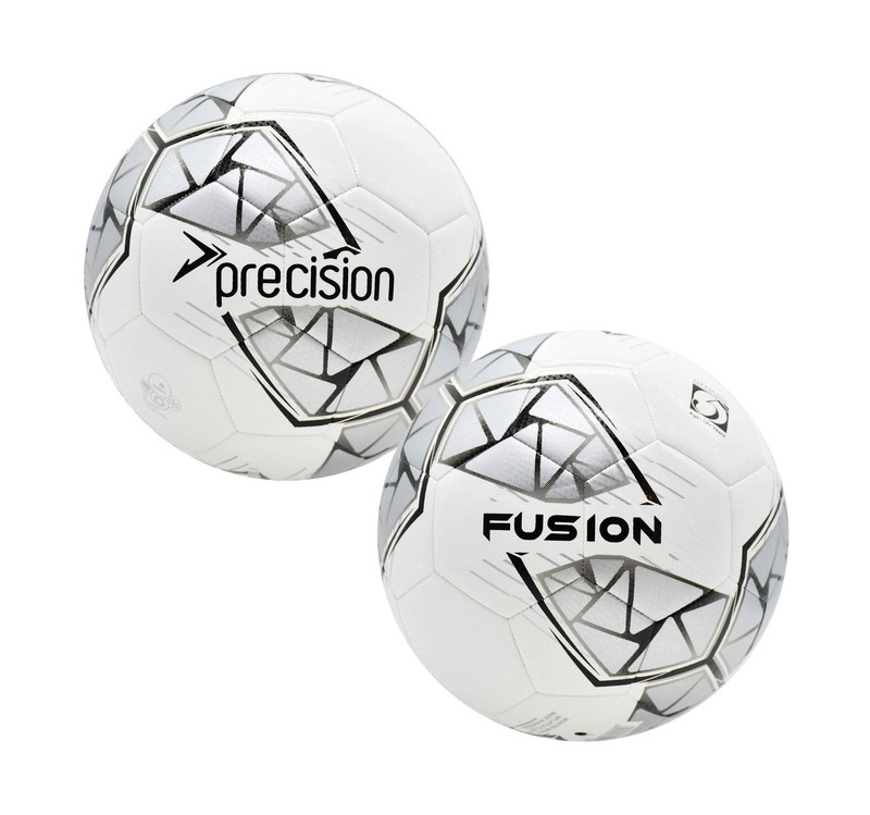 Precision Fusion FIFA Basic Training Ball 5 White/Silver/Black/White 5 White/Sil