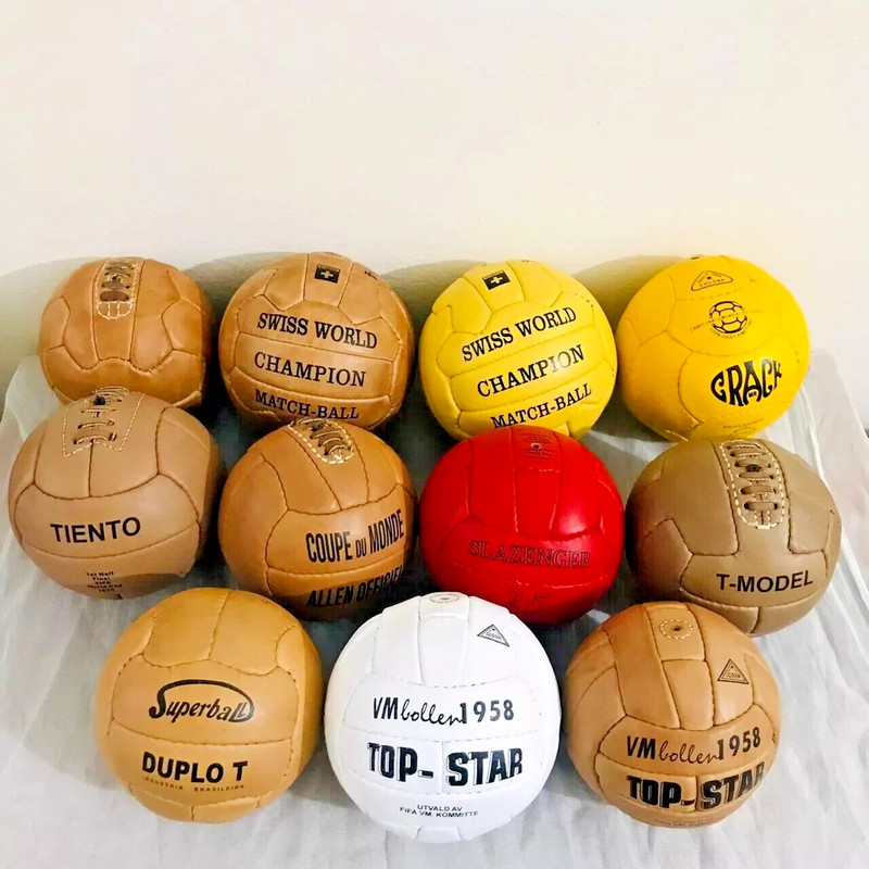 Historical ball set 11 pcs FIFA world cup 1930 to 1966 in leather size 5