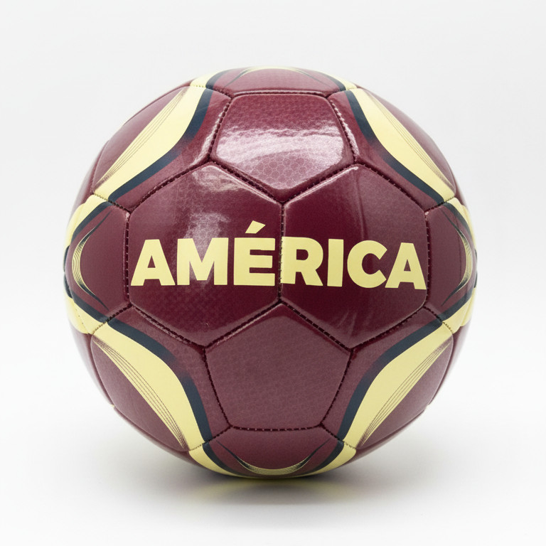 Icon Sports Club America Soccer Ball Official Maroon Yellow Size 5 Licensed