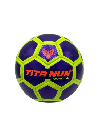 TITANUN MUNDIAL premium A+ quality ( purple and green ) Futsal size-4