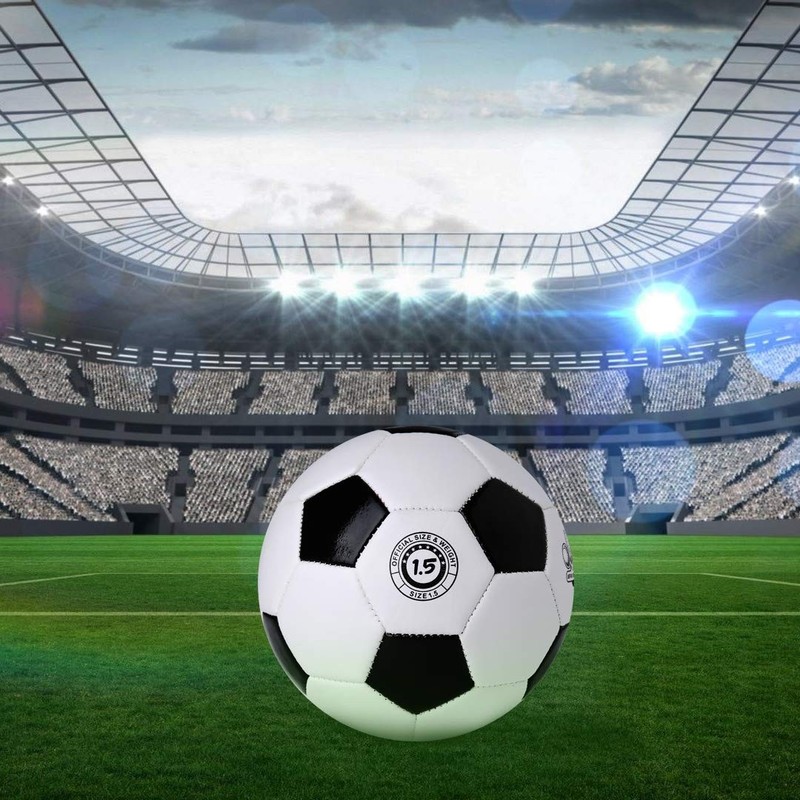 Durable 6" Mini Size Training Soccer Soft Sports for Toddlers, Gift (Black&Wh... gallery