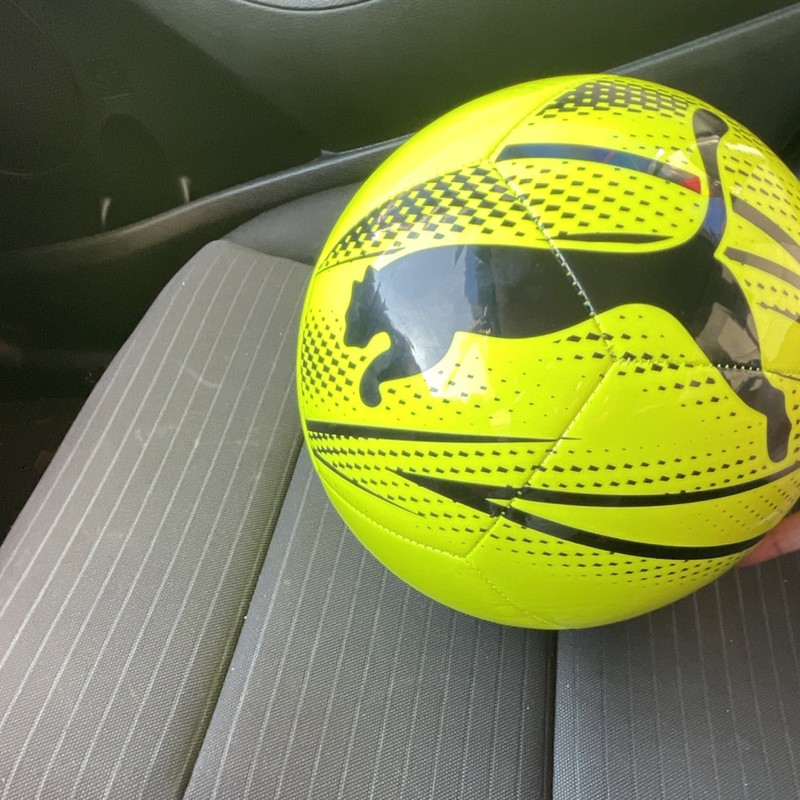 PUMA Attacanto Graphic Soccer Ball Size 5 Yellow Black PVC Free