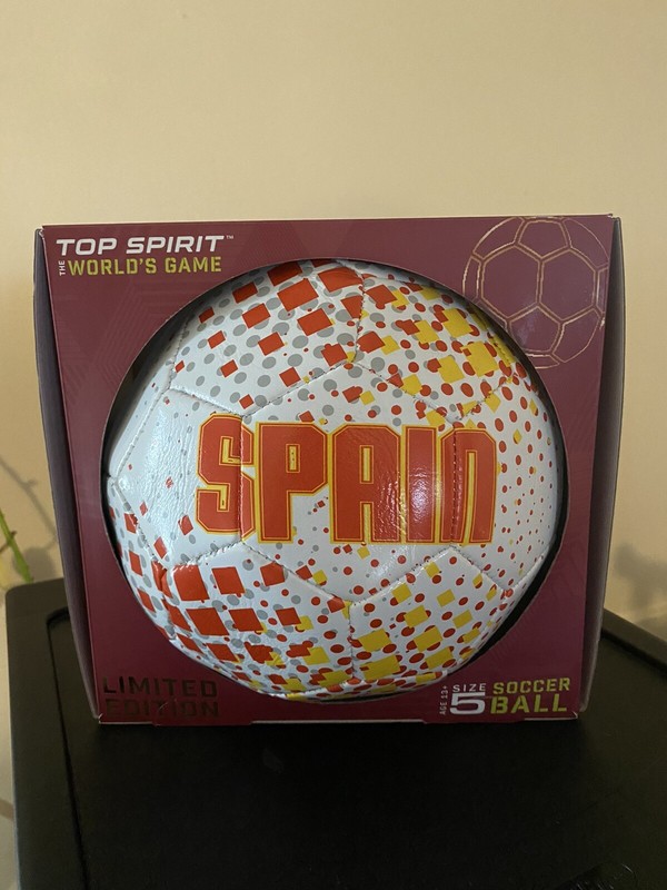 Top Spirit Worlds Game Limited Edition Spain Soccer Ball Rare Brand New Size 5