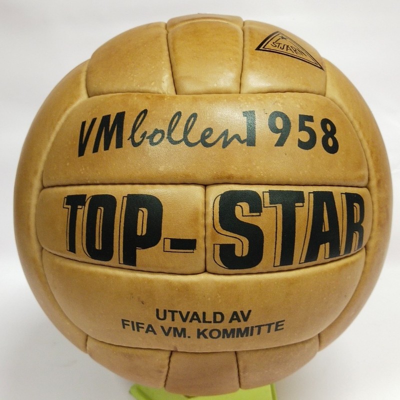 Top Star VM Bollen 1958 FIFA World Cup Sweden Leather Soccer Match ball | size 5