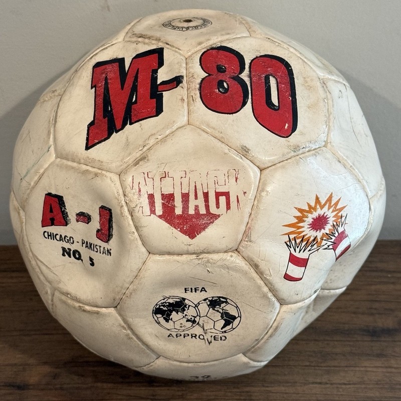 Vintage FIFA Approved Soccer Ball Hand Sewn 32 Panel Japan Leather Rare