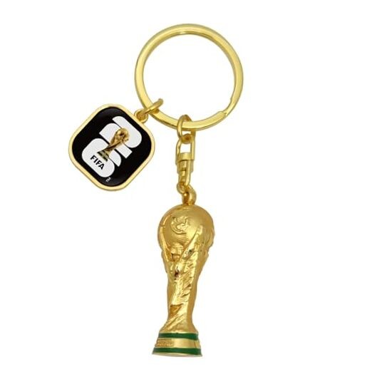 Official FIFA World Cup 2026 Edition Trophy Key Chains Black & Gold