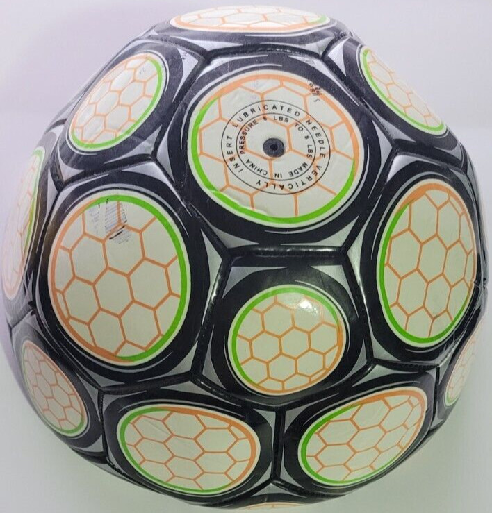 Jieman Traditional Soccer Ball Size 5 Colors Black, Ivory & Gray