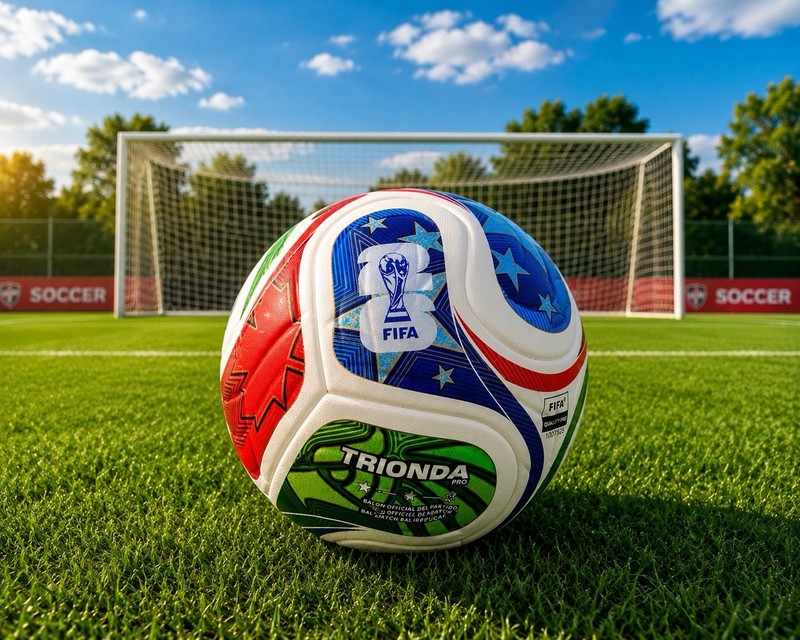 Trionda Pro FIFA Style Soccer Ball Size 5 Training Football Red Blue Green