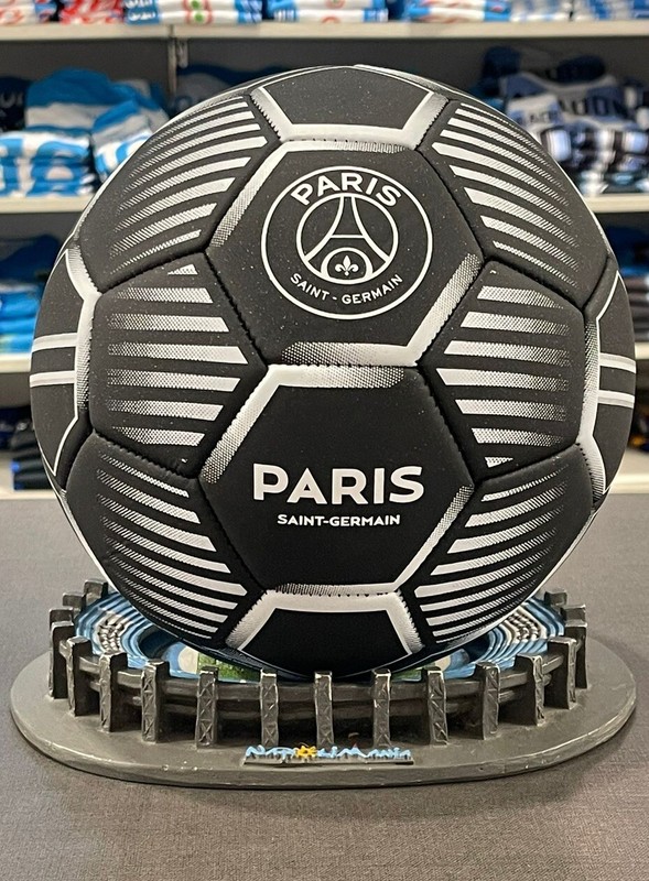 Ball PSG Paris Saint German Leather Official Size 5 Ball Soccer Mbappe Black