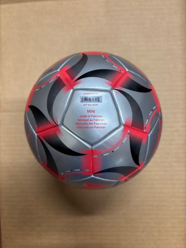 SOCCER BALL-ADIDAS-SIZE 1-MINI-MESSI LOGO-SILVER IN COLOR-NEW- gallery