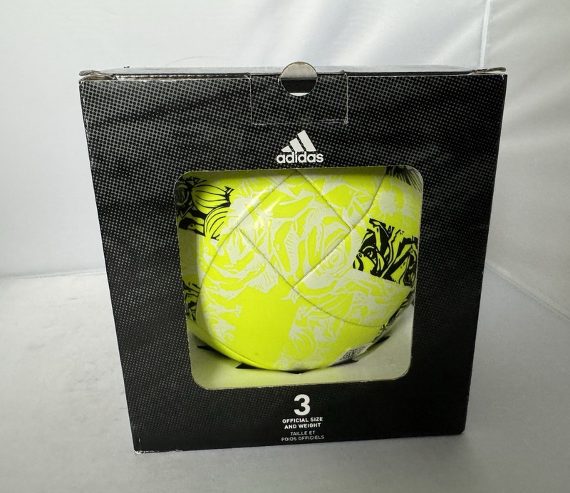 Adidas Performance MLS Club Ball Solar Yellow Black Soccer Ball Size 3 Lime NEW