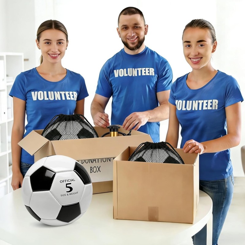 6-Pack Deflated Soccer Balls Sizes 3, 4, 5 with Pump and Net Included gallery