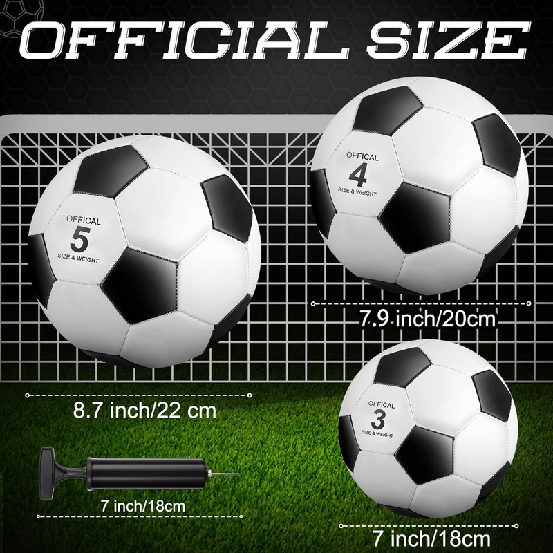 16 Pcs Soccer Balls Set with Pump - Official Size for All Ages & Skills gallery