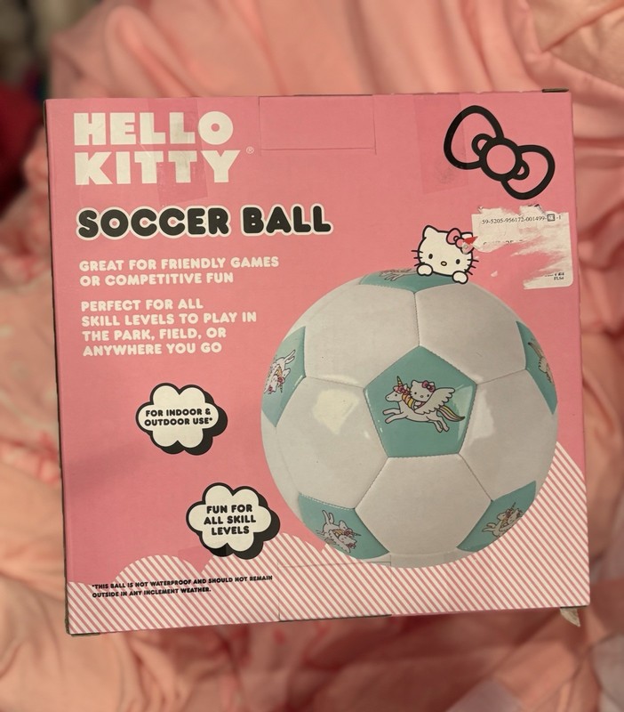 Hello Kitty Soccer Ball Size 5 Pink/White NWT!